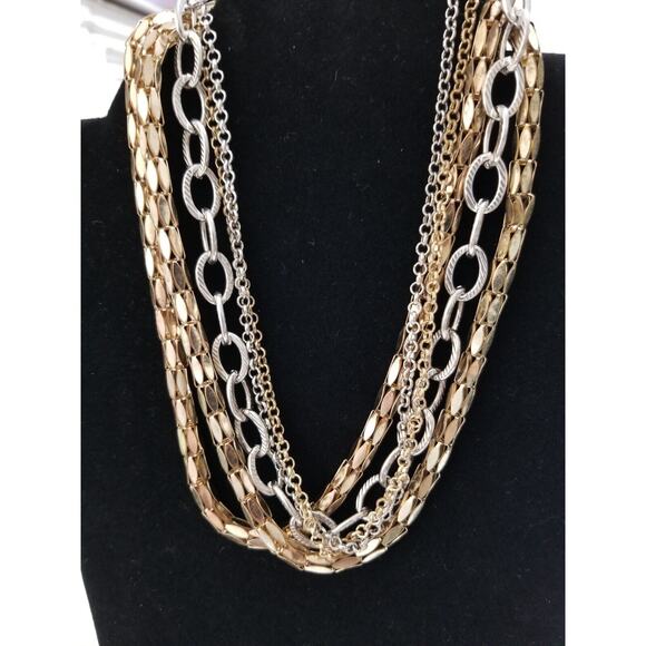 Twelve inch multichain necklace with a three inch extension n305* - Picture 4 of 6